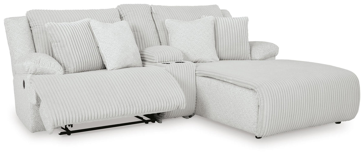 Top Tier 3-Piece Reclining Sectional Sofa with Chaise Velvet