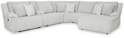 Top Tier 6-Piece Reclining Sectional with Chaise Velvet