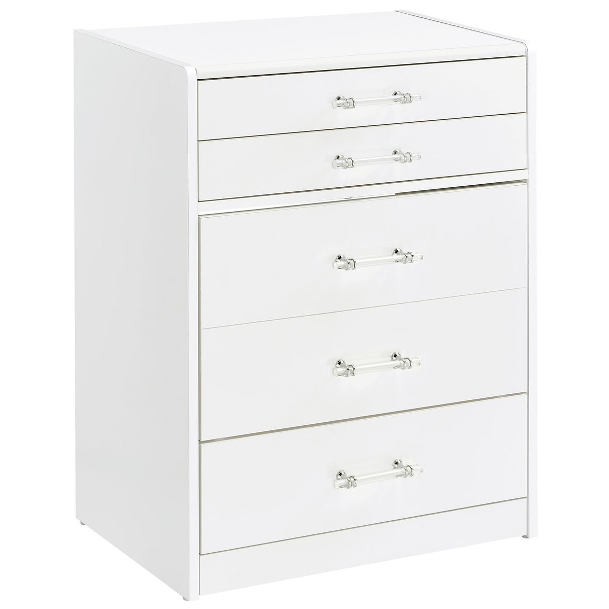 Danbury 3-drawer Makeup Vanity & Stool Set High Gloss - White High Gloss