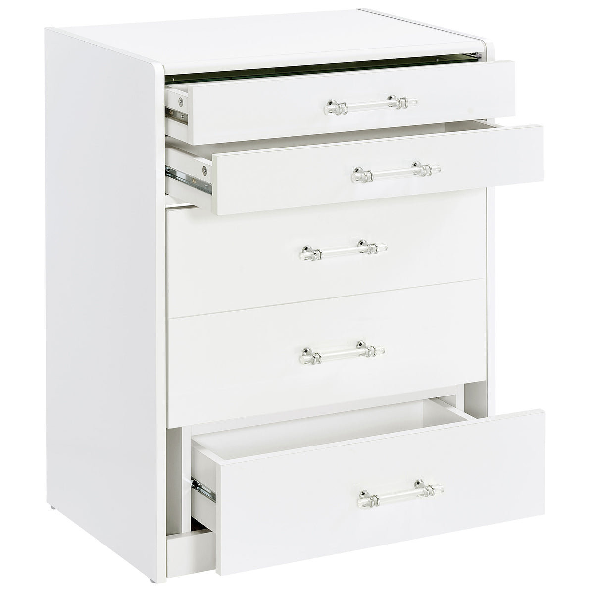Danbury 3-drawer Makeup Vanity & Stool Set High Gloss - White High Gloss