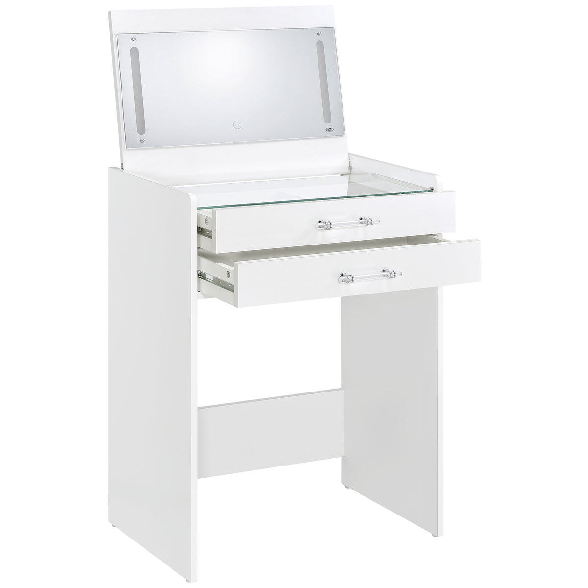 Danbury 3-drawer Makeup Vanity & Stool Set High Gloss - White High Gloss