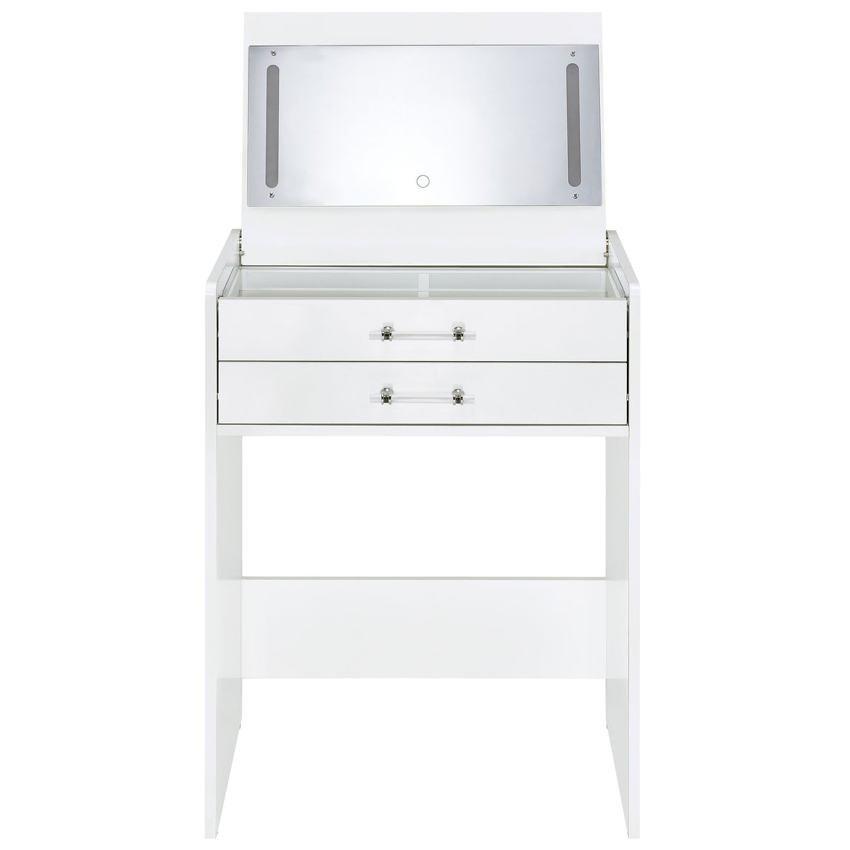 Danbury 3-drawer Makeup Vanity & Stool Set High Gloss - White High Gloss