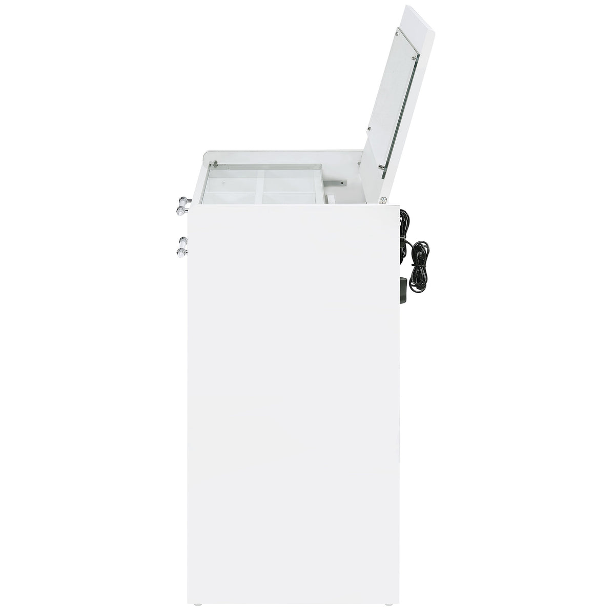 Danbury 3-drawer Makeup Vanity & Stool Set High Gloss - White High Gloss