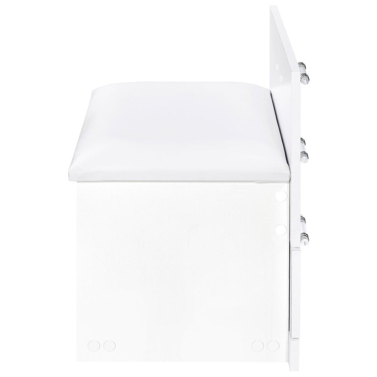 Danbury 3-drawer Makeup Vanity & Stool Set High Gloss - White High Gloss