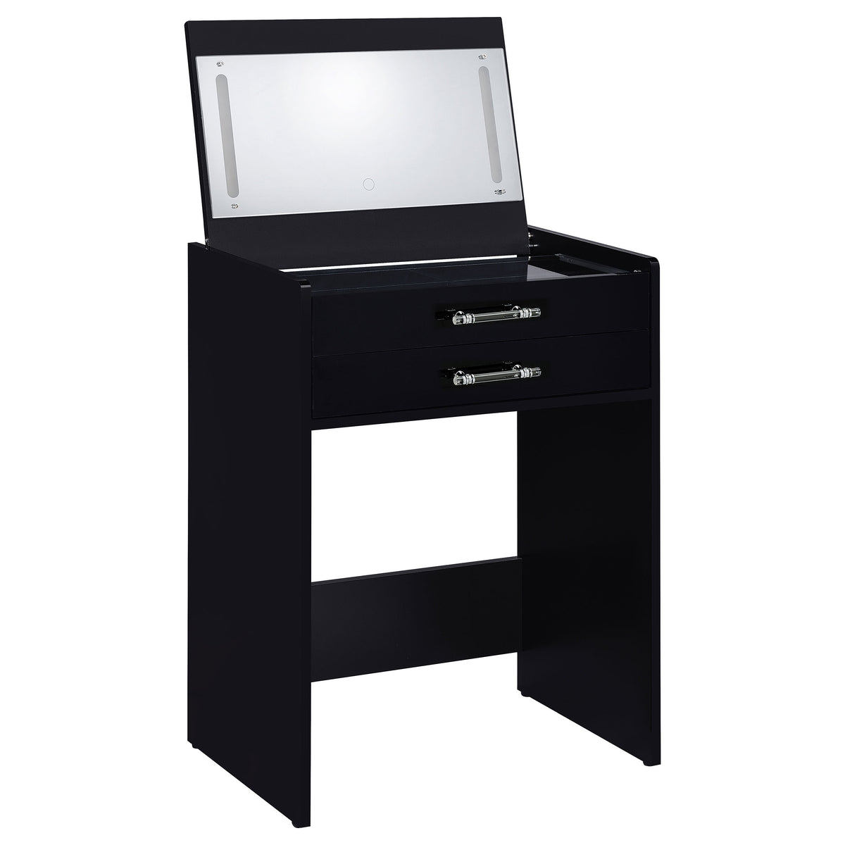 Danbury 3-drawer Makeup Vanity & Stool Set High Gloss - Black High Gloss