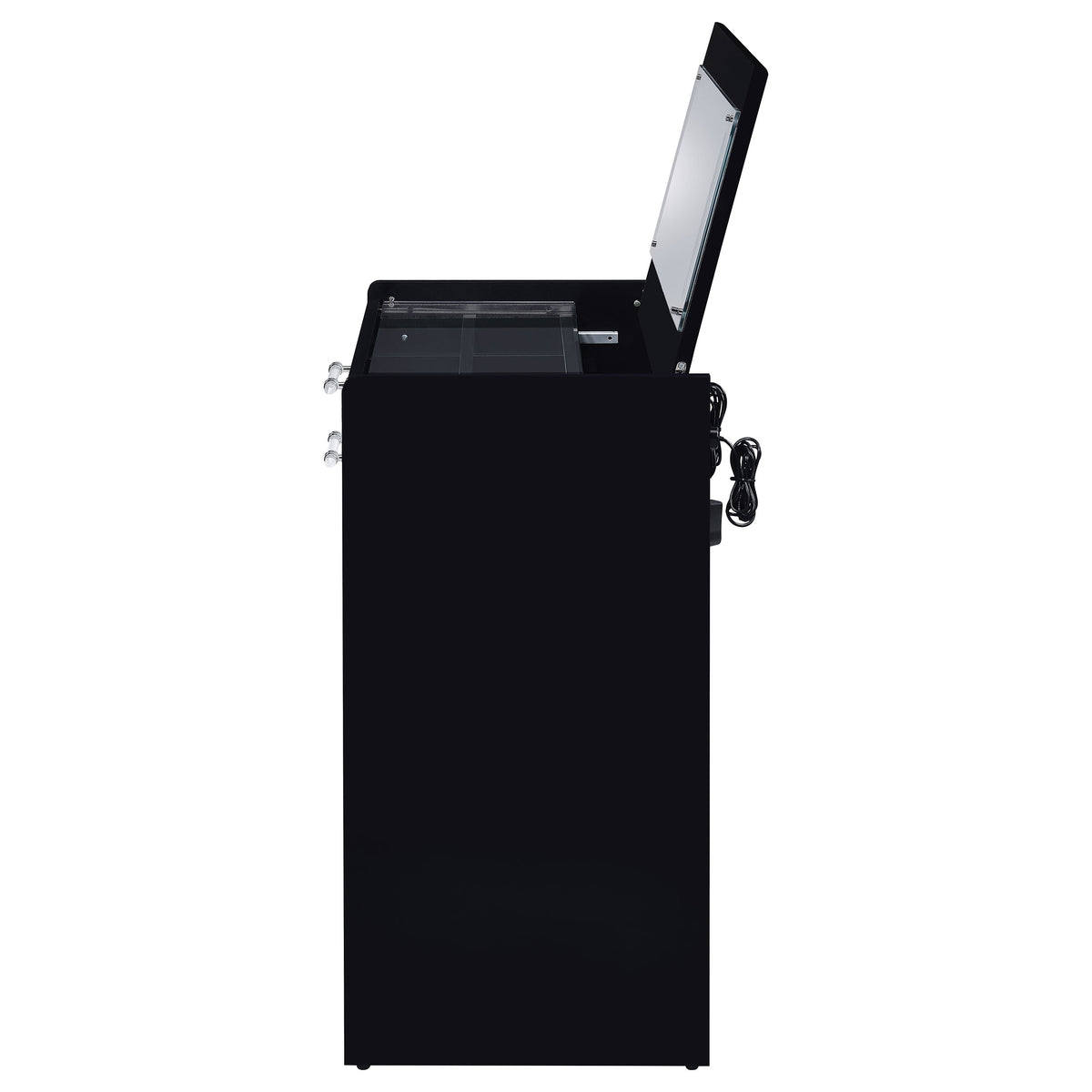 Danbury 3-drawer Makeup Vanity & Stool Set High Gloss - Black High Gloss
