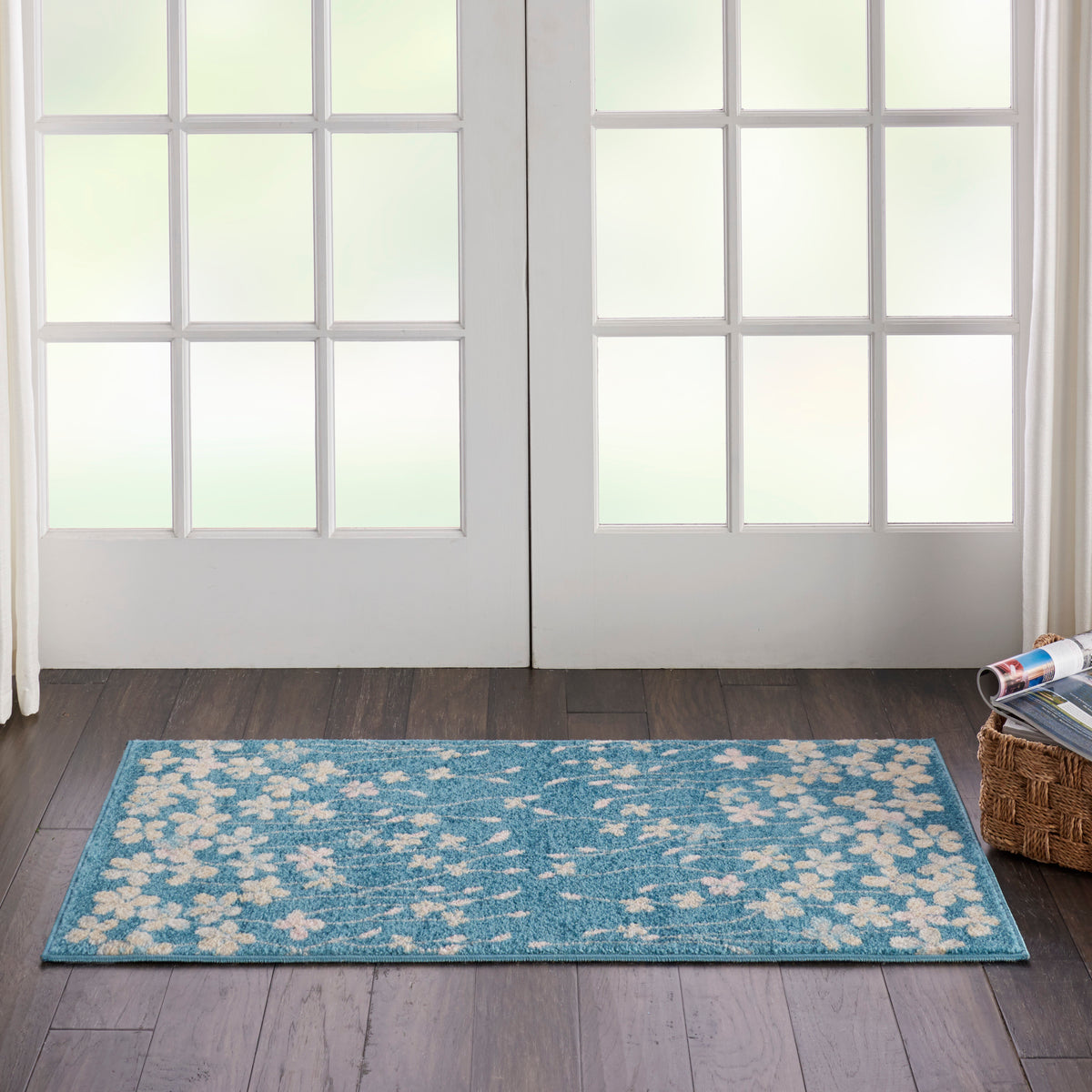 Tranquil TRA04 Turquoise Rug - room scene