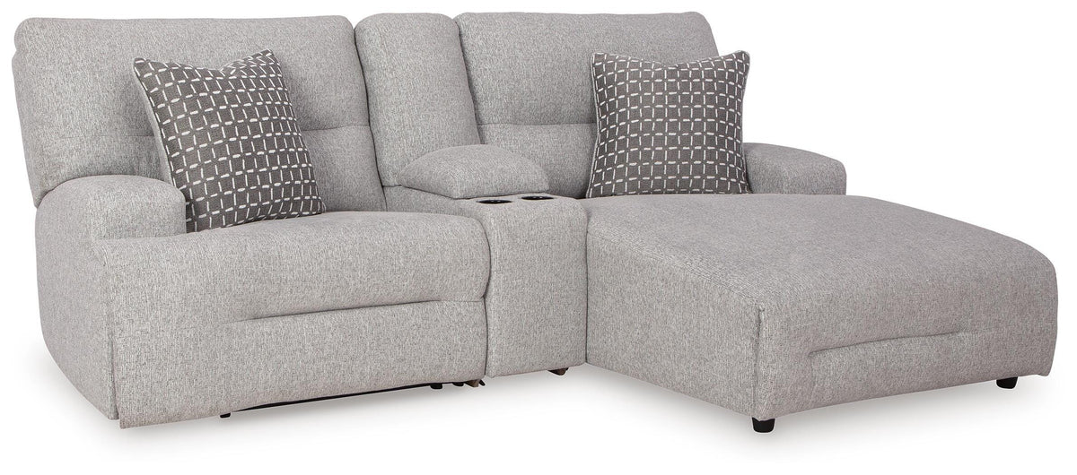 Acklen Place 3-Piece Power Reclining Sectional Sofa with Chaise Next-Gen Nuvella™ Performance Fabric