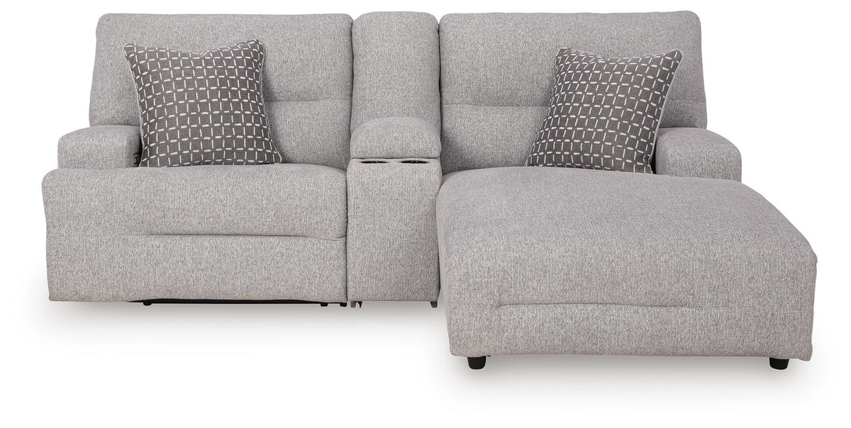 Acklen Place 3-Piece Power Reclining Sectional Sofa with Chaise Next-Gen Nuvella™ Performance Fabric