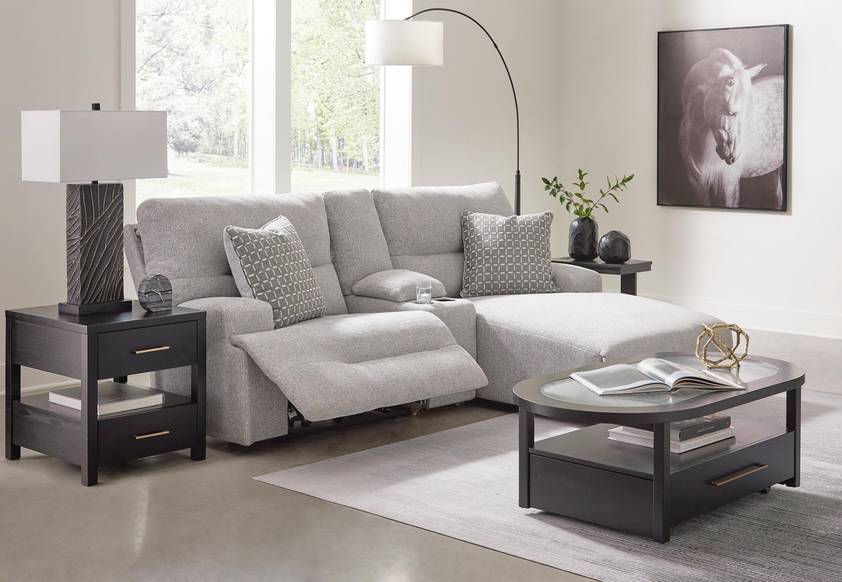 Acklen Place 3-Piece Power Reclining Sectional Sofa with Chaise Next-Gen Nuvella™ Performance Fabric