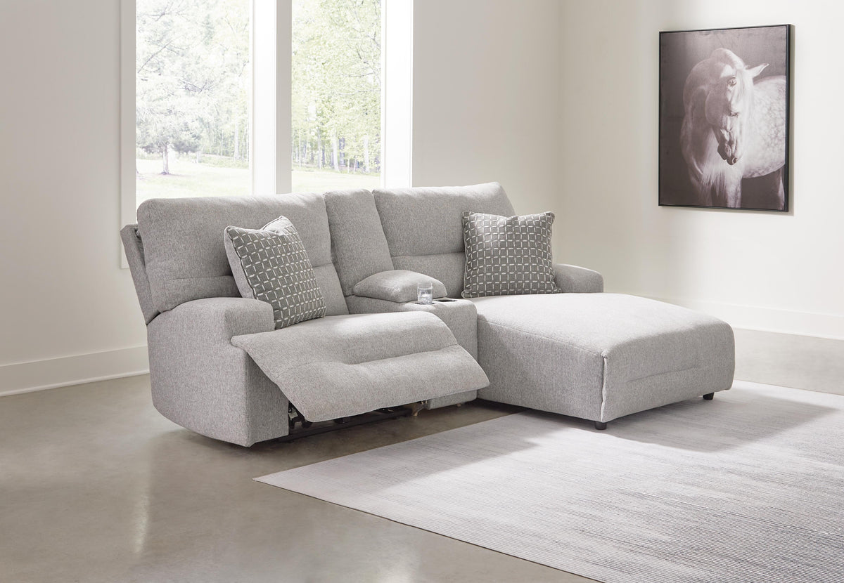 Acklen Place 3-Piece Power Reclining Sectional Sofa with Chaise Next-Gen Nuvella™ Performance Fabric