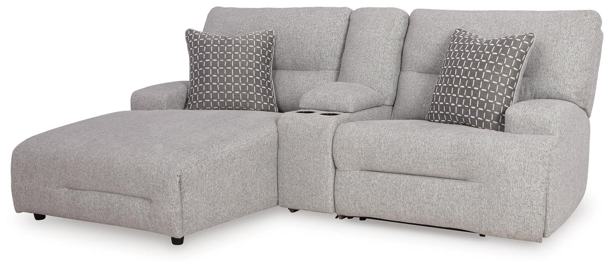 Acklen Place 3-Piece Power Reclining Sectional Sofa with Chaise Next-Gen Nuvella™ Performance Fabric
