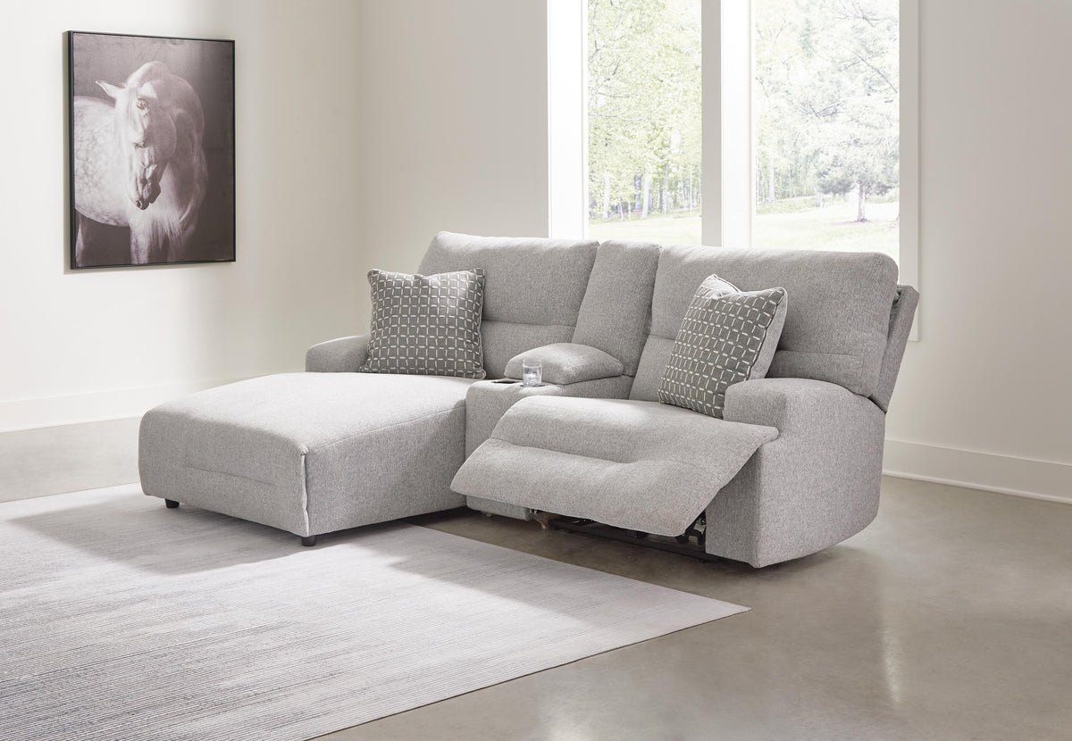 Acklen Place 3-Piece Power Reclining Sectional Sofa with Chaise Next-Gen Nuvella™ Performance Fabric