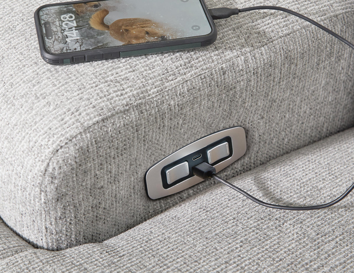 Acklen Place 3-Piece Power Reclining Sectional Sofa with Chaise Next-Gen Nuvella™ Performance Fabric