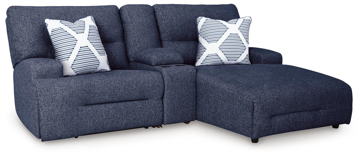 Acklen Place 3-Piece Power Reclining Sectional Sofa with Chaise Next-Gen Nuvella™ Performance Fabric