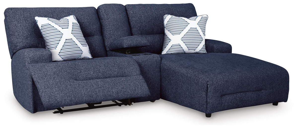 Acklen Place 3-Piece Power Reclining Sectional Sofa with Chaise Next-Gen Nuvella™ Performance Fabric