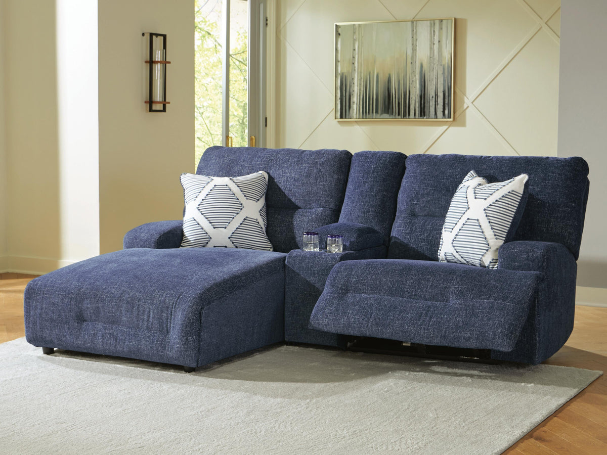 Acklen Place 3-Piece Power Reclining Sectional Sofa with Chaise Next-Gen Nuvella™ Performance Fabric