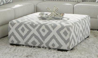 Cloud Heights Silver Ottoman