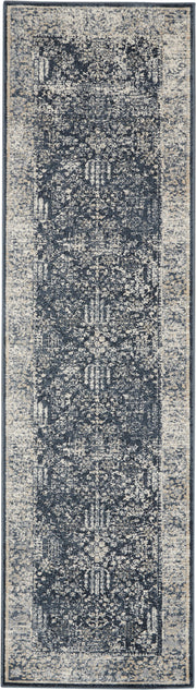 Malta MAI12 Navy Ivory Rug - Runner