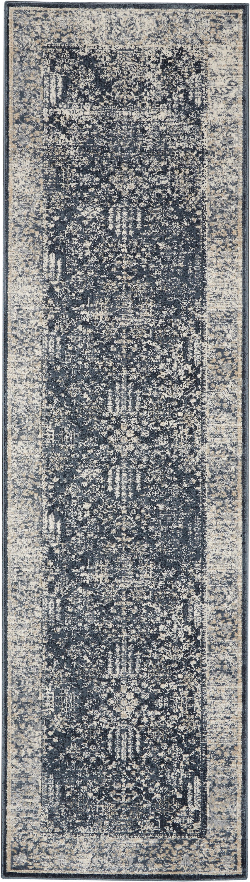 Malta MAI12 Navy Ivory Rug - Runner