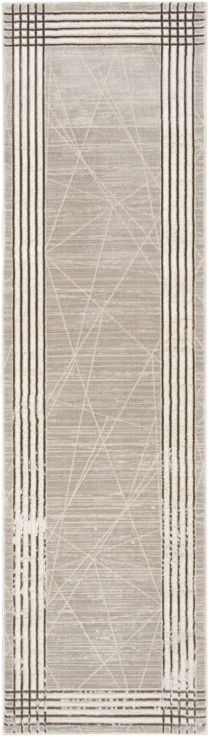 Desire DSR01 Grey Silver Rug - Runner