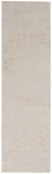Silky Textures SLY01 Ivory Grey Rug - Runner