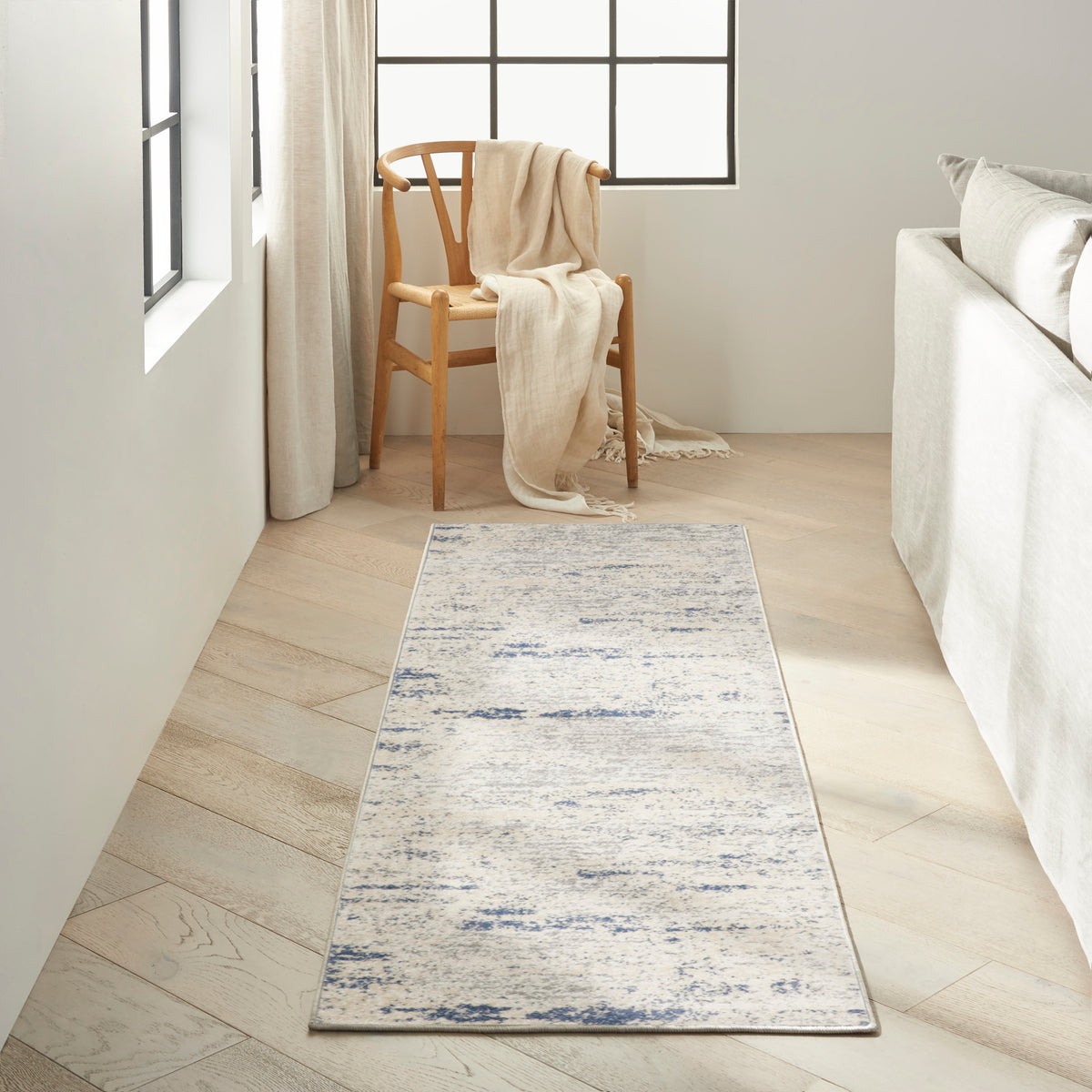 River Flow RFV01 Grey Rug - room scene