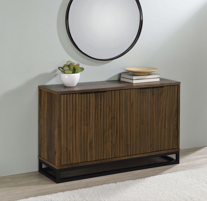 Ryatt 4-door Engineered Wood Accent Cabinet Dark Pine image