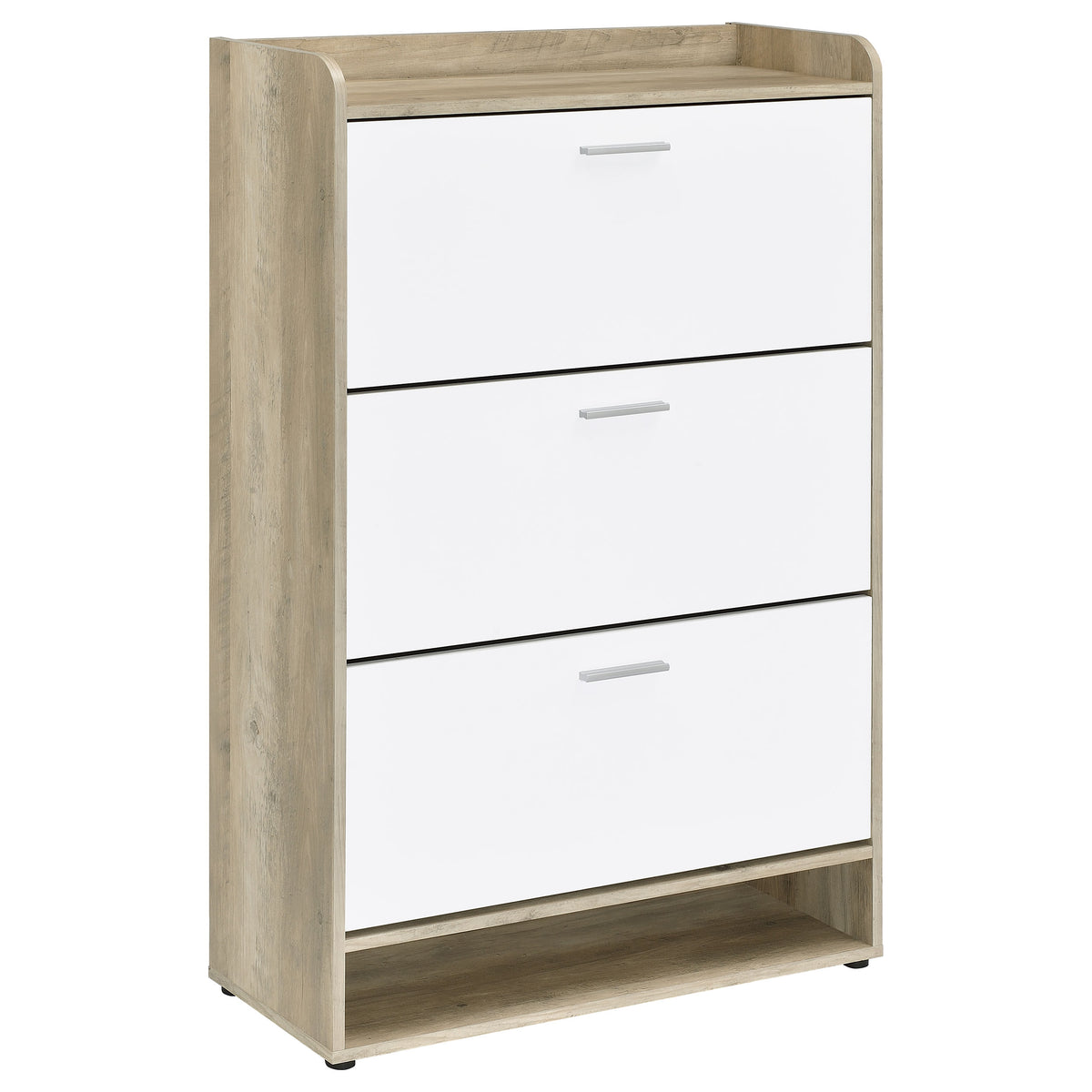 Denia 3-tier Engineered Wood Shoe Cabinet - White