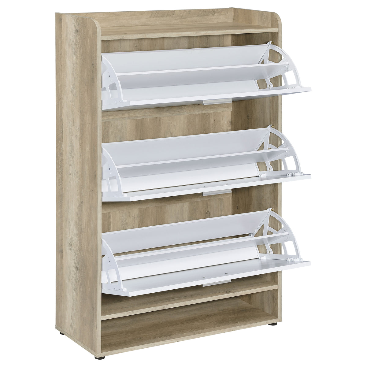 Denia 3-tier Engineered Wood Shoe Cabinet - White