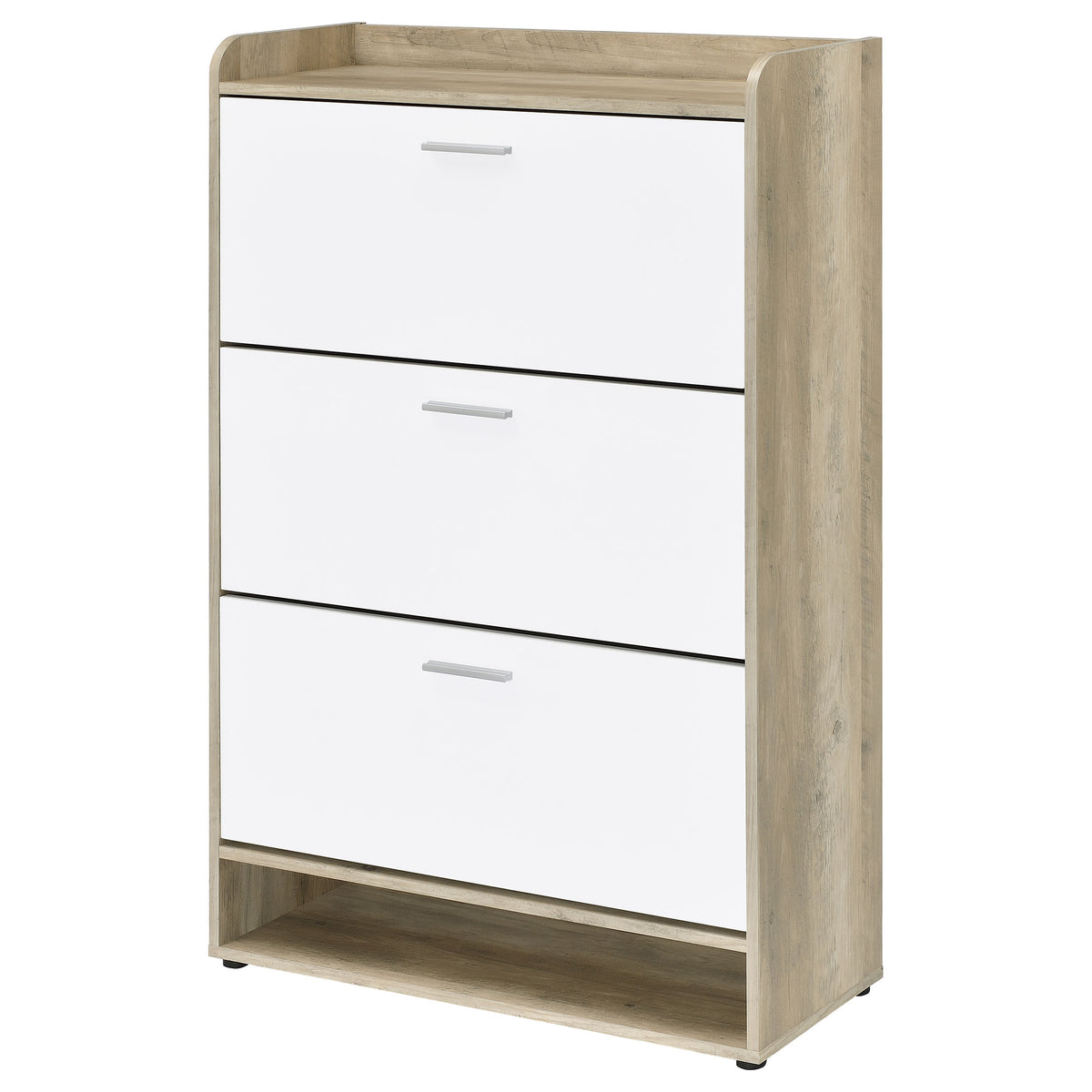 Denia 3-tier Engineered Wood Shoe Cabinet - White
