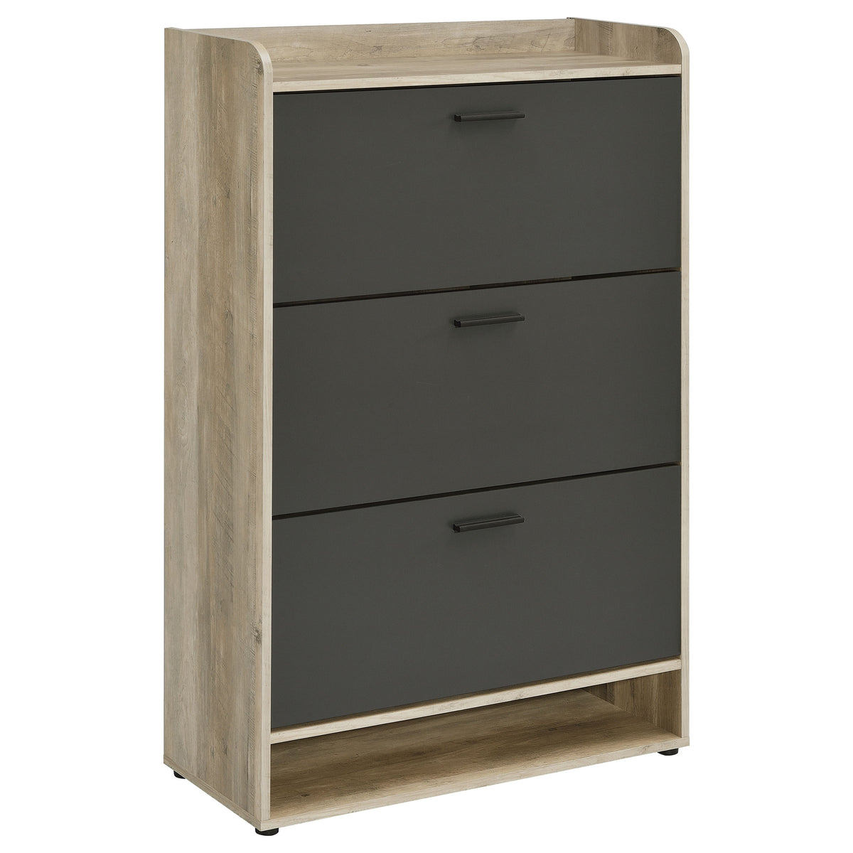 Denia 3-tier Engineered Wood Shoe Cabinet - Grey