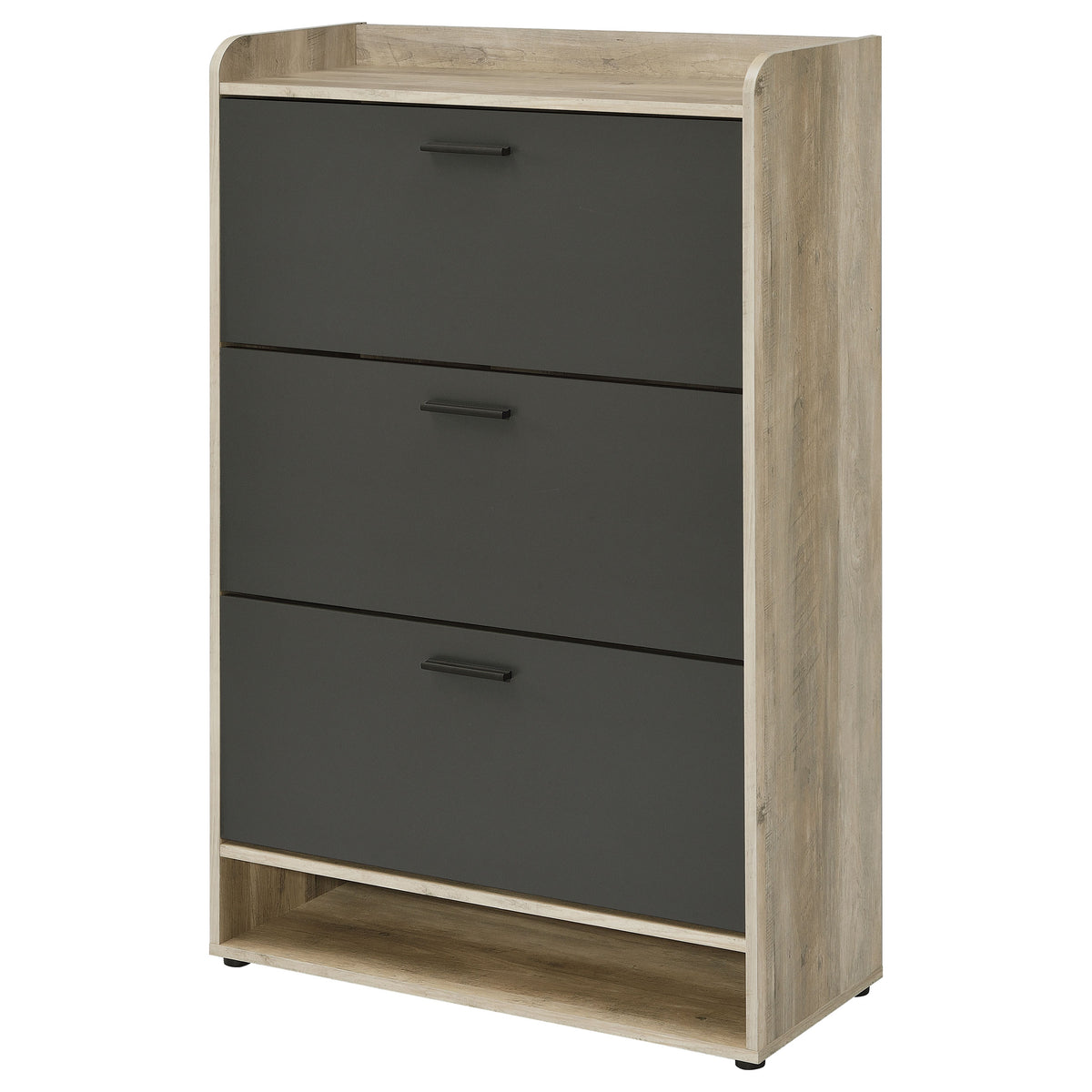 Denia 3-tier Engineered Wood Shoe Cabinet - Grey