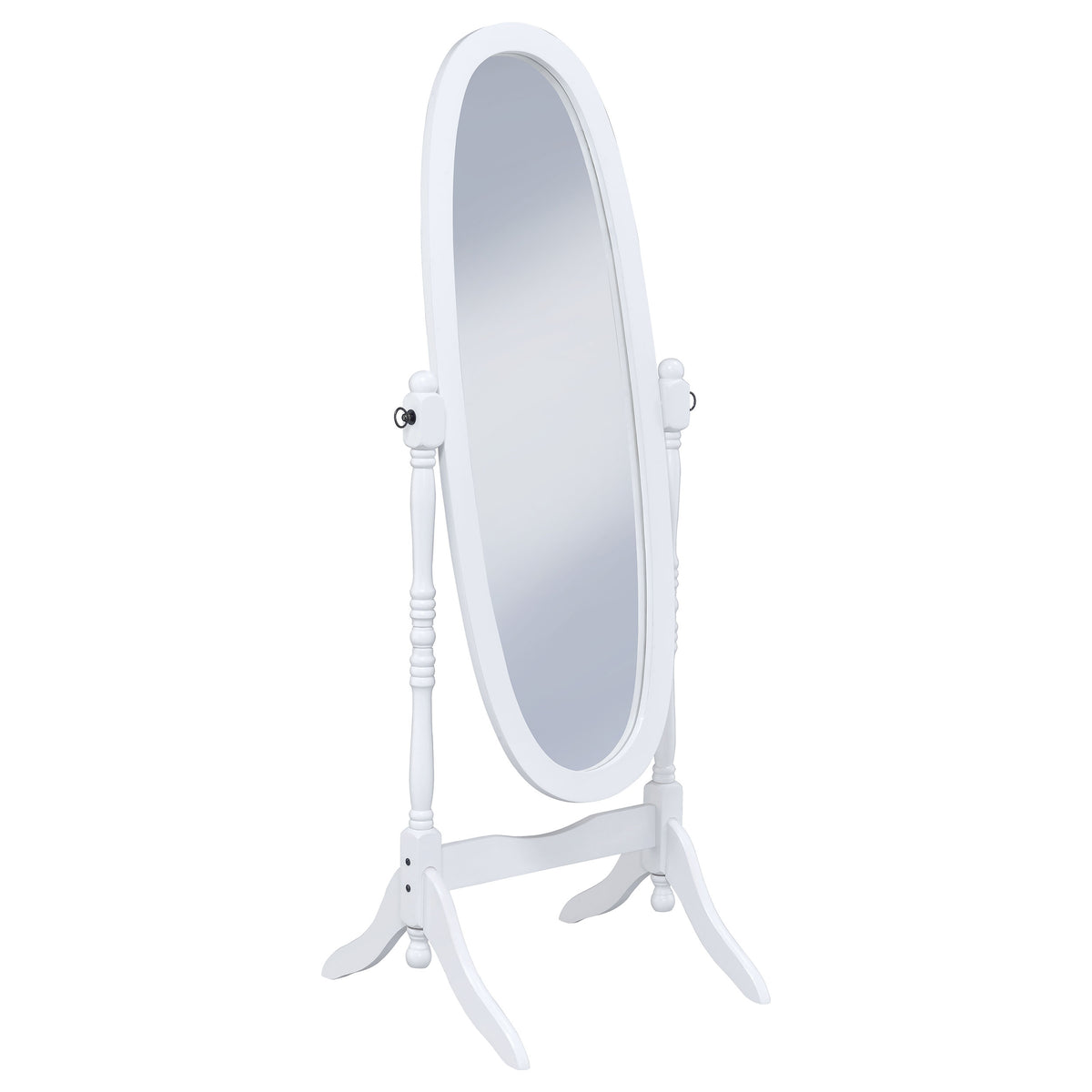 Foyet Wood Adjustable Full Length Cheval Mirror - White