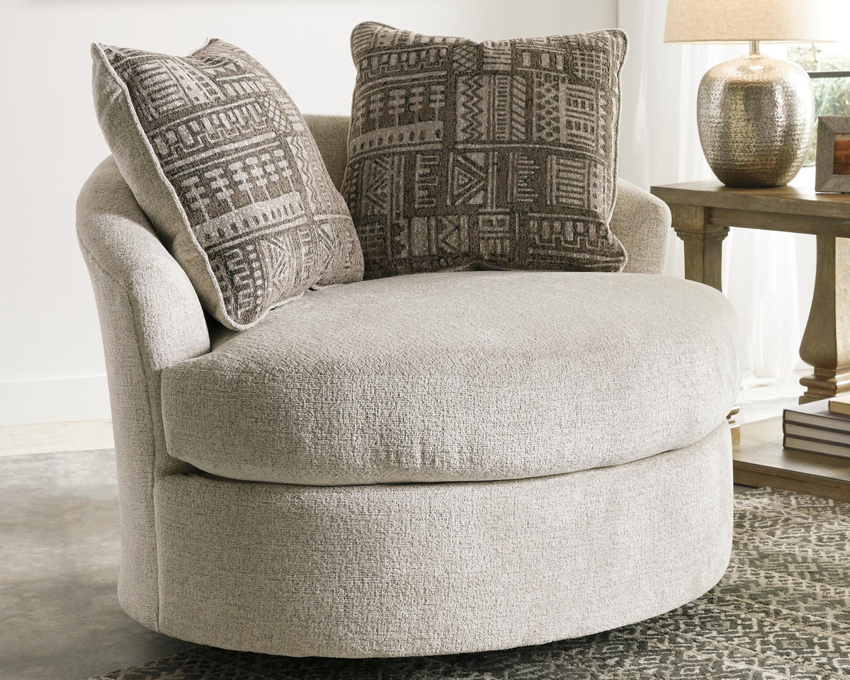 Soletren Swivel Accent Chair Chenille