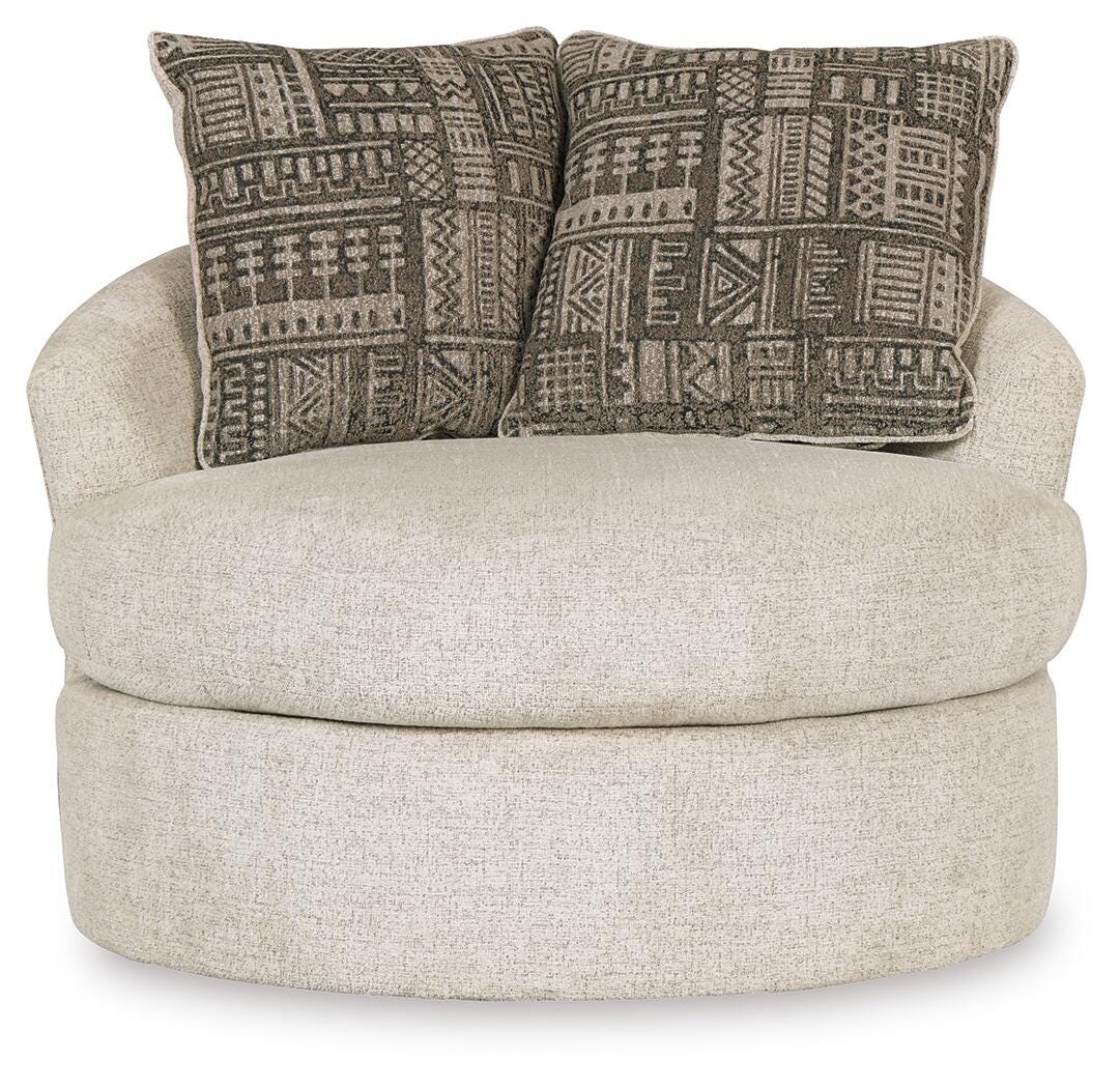 Soletren Swivel Accent Chair Chenille