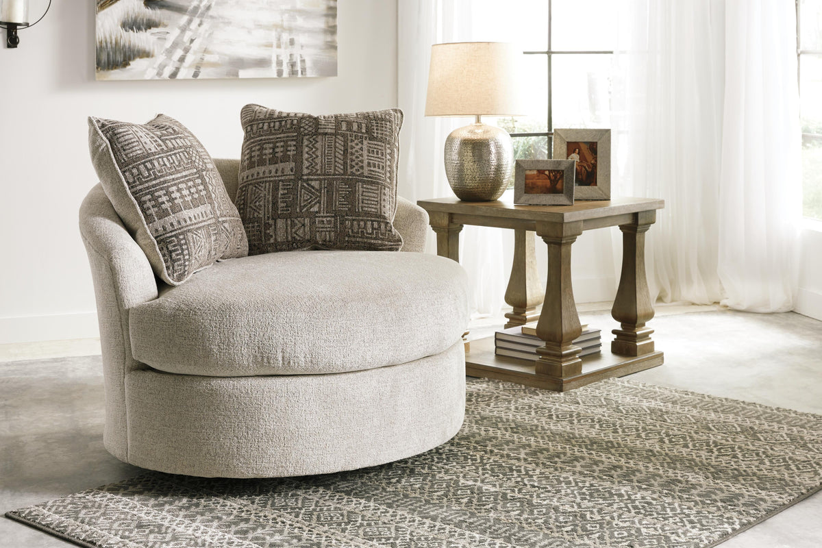 Soletren Swivel Accent Chair Chenille