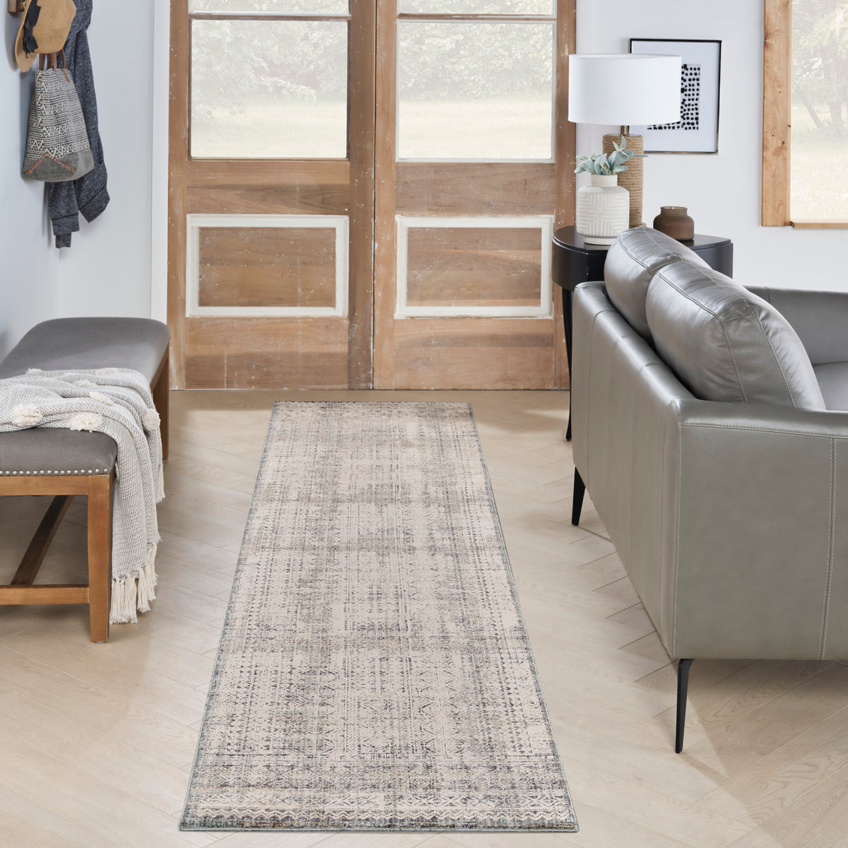 Lynx LNX06 Ivory Blue Rug - room scene