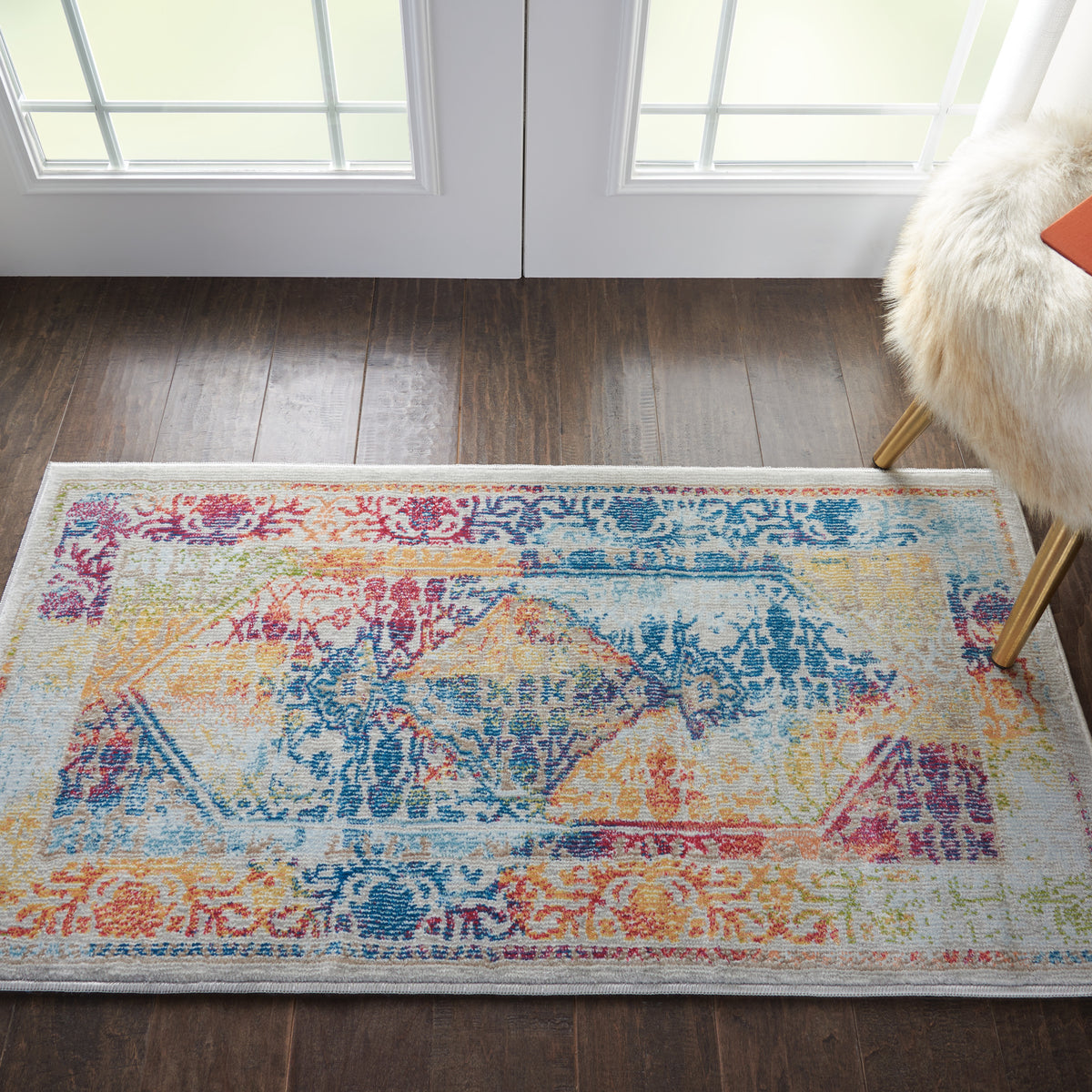 Ankara Global ANR04 Ivory Multicolor Rug - room scene