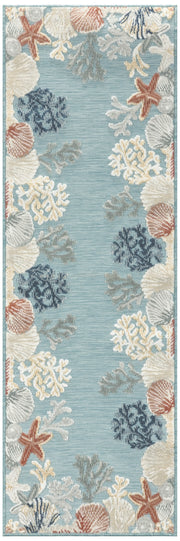 Suncoast SNC04 Teal Multicolor Rug - Runner