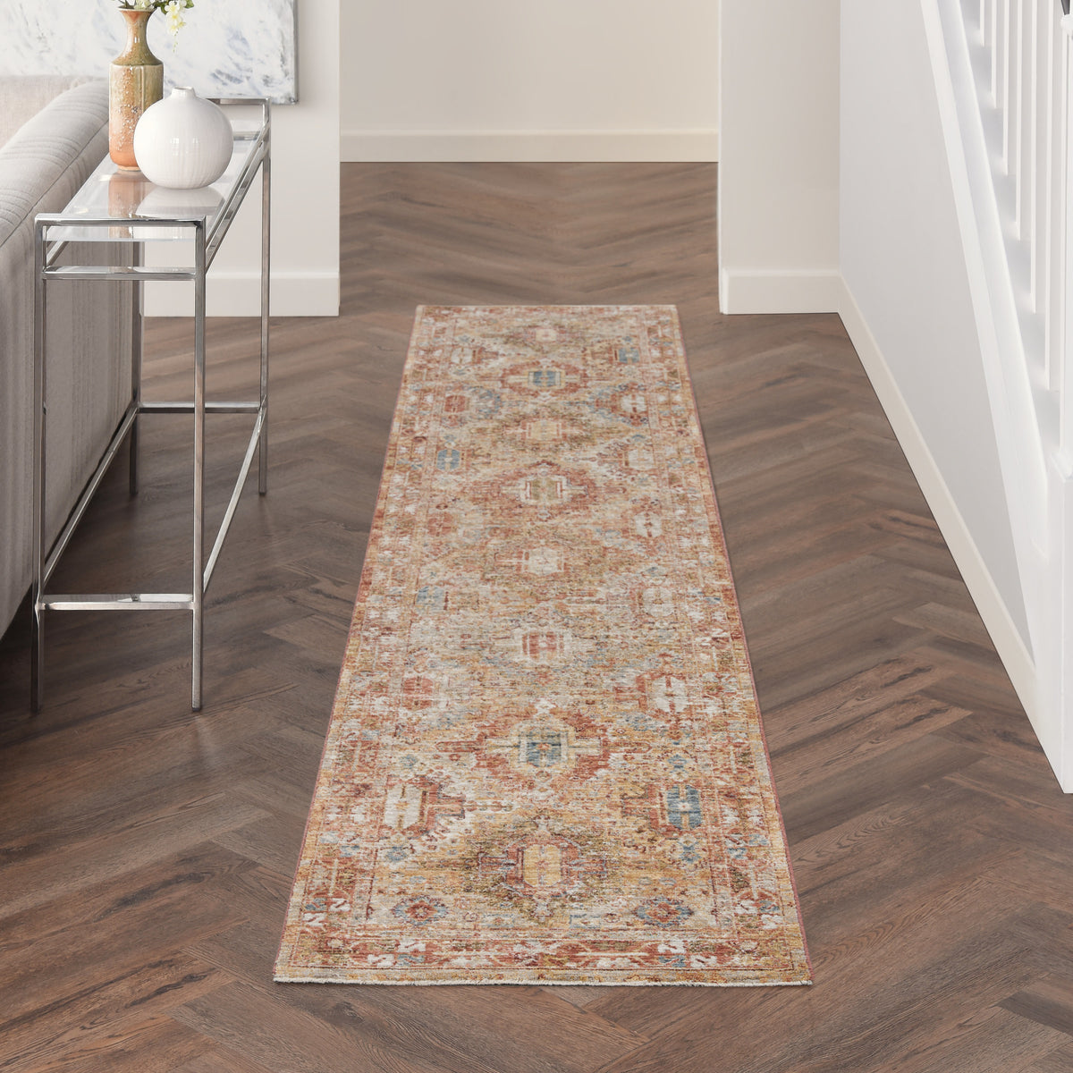 Sahar SHR01 Rust Rug - room scene