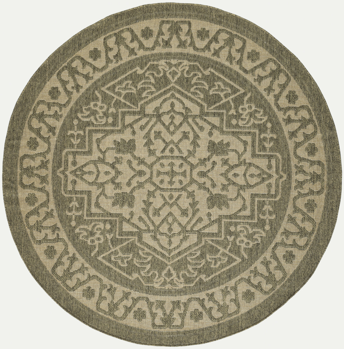 Tulum TLM05 Olive Rug - Round