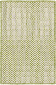 Courtyard COU01 Ivory Green Rug - Rectangle