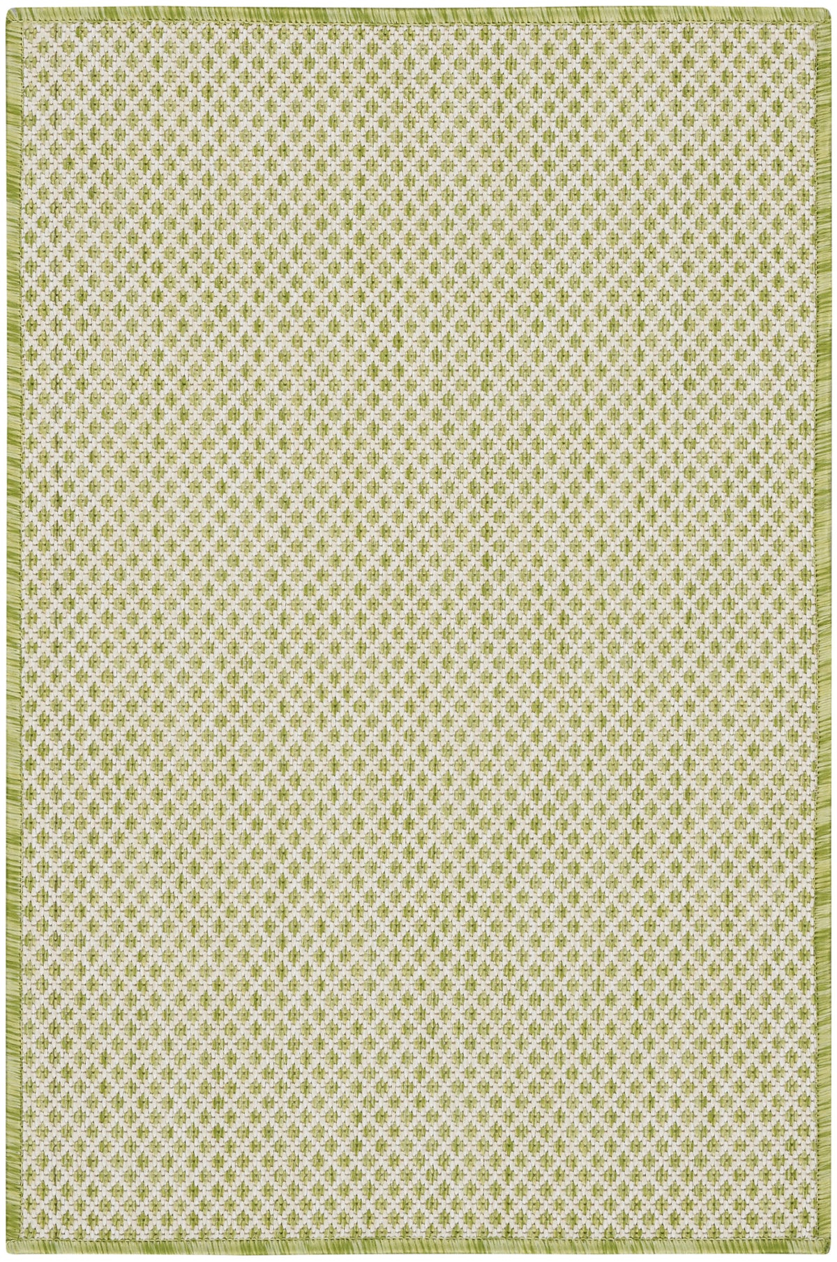 Courtyard COU01 Ivory Green Rug - Rectangle