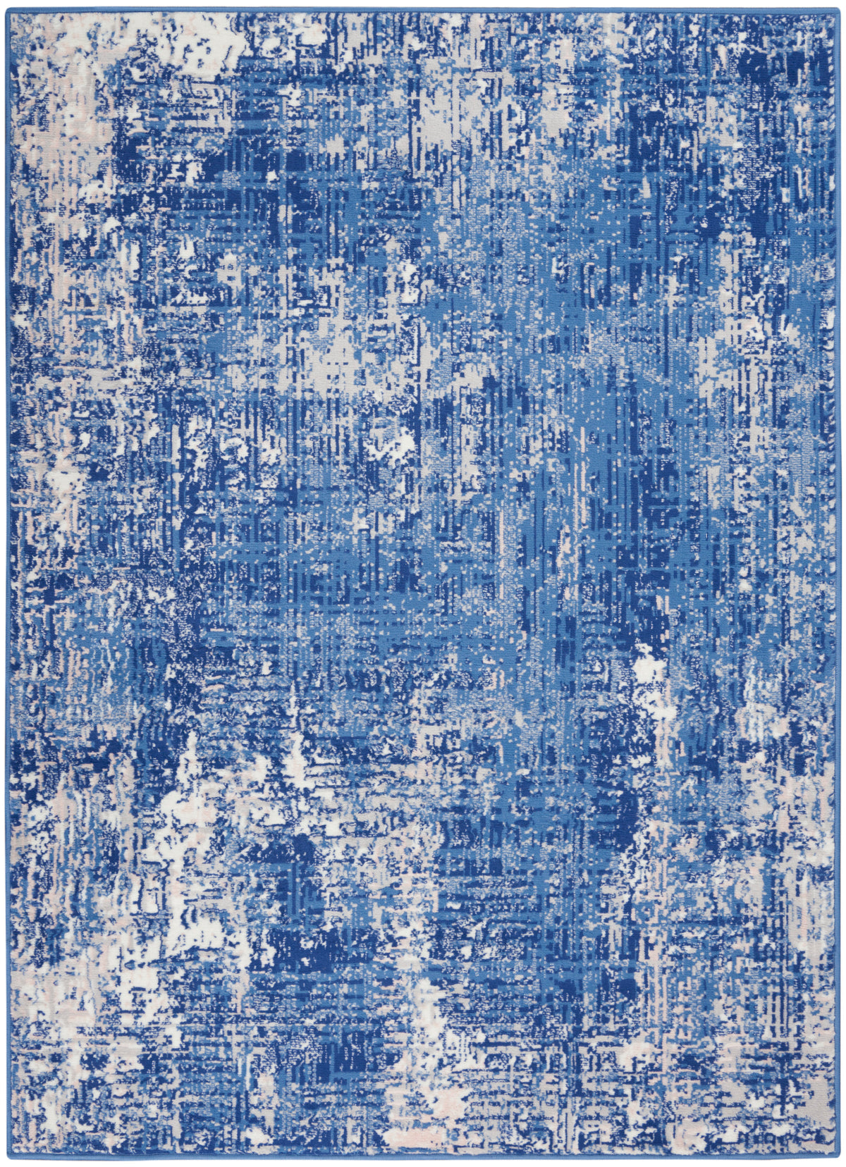Whimsicle WHS08 Blue Ivory Rug - Rectangle