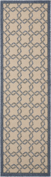 Caribbean CRB16 Ivory Blue Rug - Runner