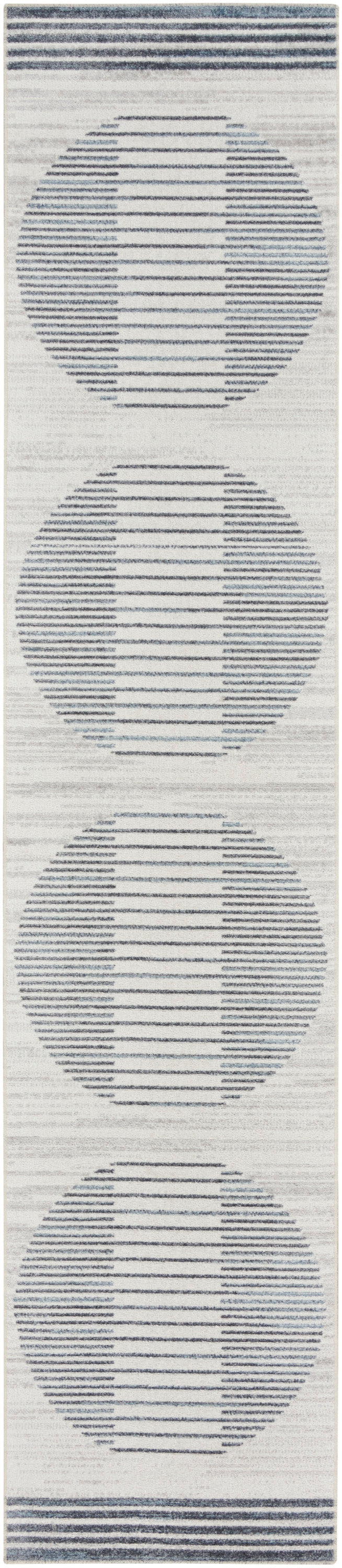 Astra Machine Washable ASW05 Ivory Blue Rug - Runner