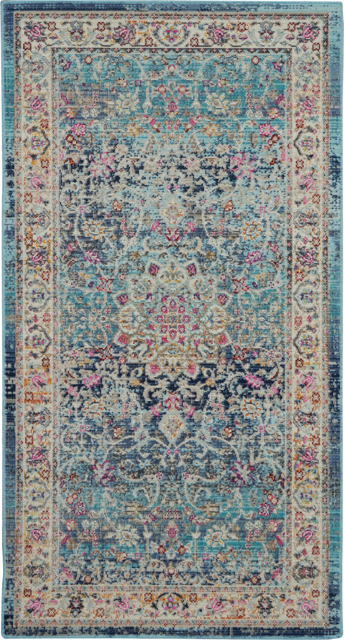 Vintage Kashan VKA01 Blue Rug - Rectangle