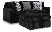 Midnight-Madness Sofa and Oversized Ottoman