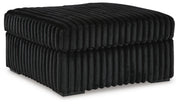 Midnight-Madness Oversized Accent Ottoman Velvet